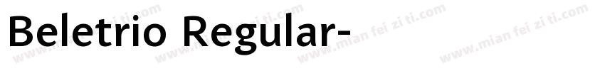 Beletrio Regular字体转换